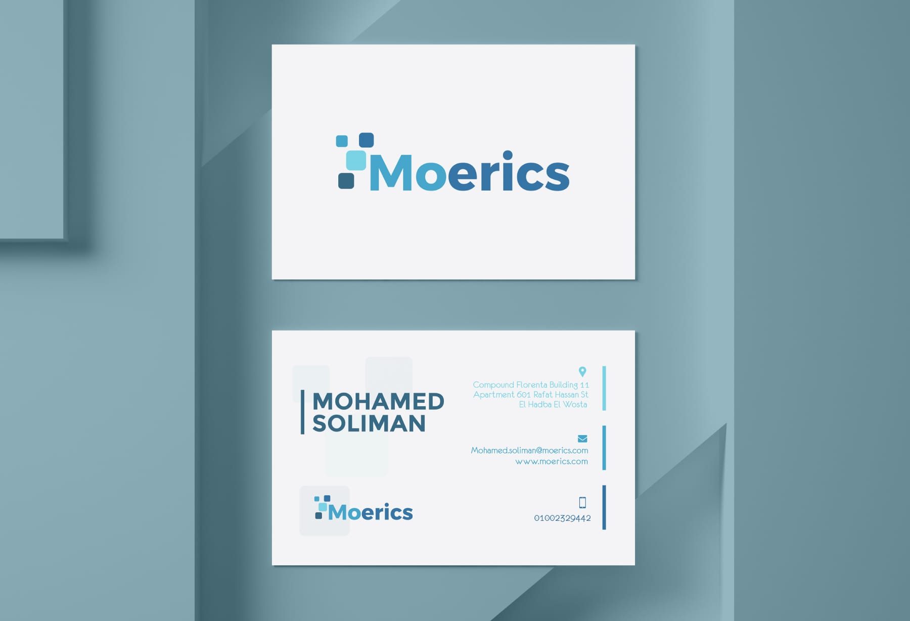 moerics business card